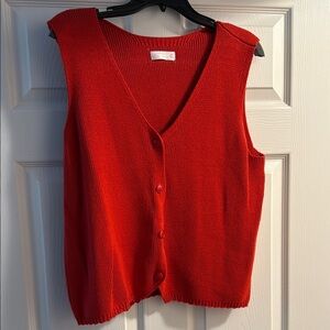 Lauren Conrad Red Sweatervest